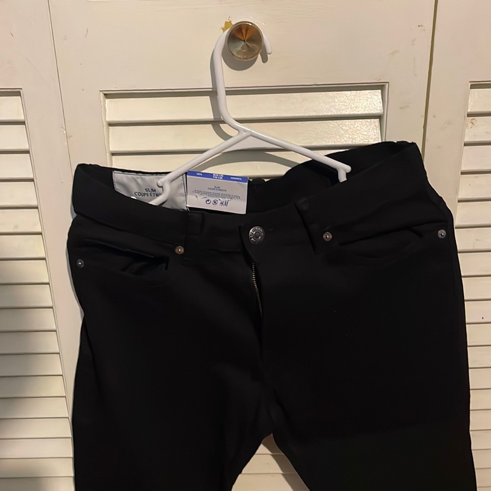 H&M Denim Jeans, 30/30, Men’s, Black, Slim Fit